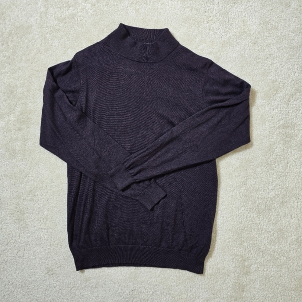 Marks‎ & Spencer Dark Purple Mockneck Sweater - Picture 3 of 6